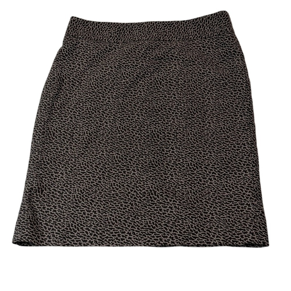 LOFT Brown Animal Print‎ Silk Blend Pencil Skirt  Women's size 4 - Picture 2 of 5